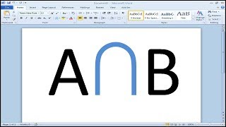 How to type intersection symbol in Word [upl. by Kile318]