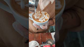 how to make latte art seahorse [upl. by Nodnarg]