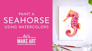 Seahorse  Watercolor Tutorial with Sarah Cray [upl. by Kalman349]