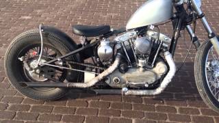 Harley Ironhead sportster bobber cold start [upl. by Oilegor169]