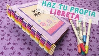 HAZ TU PROPIA LIBRETA Encuadernada con PALITOS [upl. by Anaud]