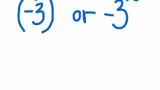 Negative numbers and exponents [upl. by Asuncion]