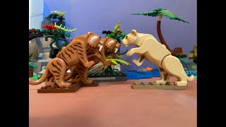 LEGO SaberToothed Tigers vs American Lion [upl. by Rehptsirhc]