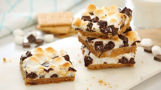 The Best Smore Bars  Easy amp Delicious Summer Baking [upl. by Aihsila]