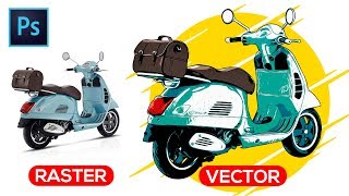 How to Vectorize an Image Photo to Vector  Photoshop Tutorial [upl. by Ecnarf551]