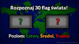 Czy Rozpoznasz 30 Flag Świata  Quiz [upl. by Cahra]