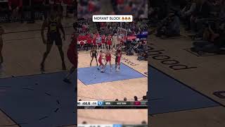 Ja Morant BLOCK vs Green and Warriors [upl. by Ariella]