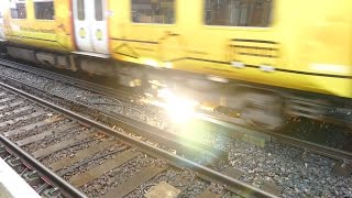 Merseyrail 507 009 making arcs at Birkdale station [upl. by Analaf]