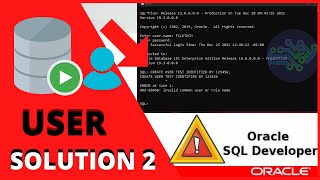 ORACLE SQL TUTORIAL ORA65096 invalid common user or role name  SOLUTION with TERMINAL [upl. by Arria]