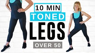 10 Minute Toned LEGS Workout For Women Over 50  Low Impact [upl. by Guntar]