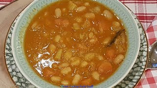 How to make Greek White Bean Soup  Fasolada  Φασολάδα [upl. by Mossolb68]