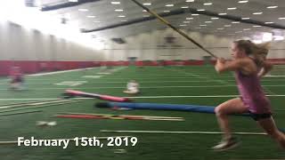 1st Year Pole Vault Progression 0’11’6” [upl. by Dannye]