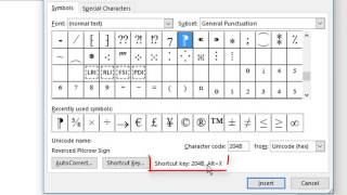 54 Finding Unicode in the Symbol Command [upl. by Giraldo]