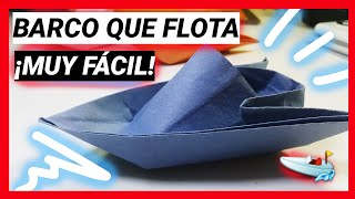 ✅Como Hacer un BARCO DE PAPEL que FLOTE en el Agua Facil PASO A PASO 2 [upl. by Hocker]