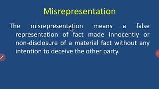 Misrepresentation [upl. by Narruc]