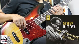 How to Play So What by Miles Davis on Bass Guitar IntroWalking BassSolo [upl. by Nahum]